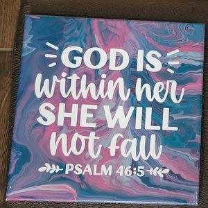 Handcrafted painted canvas